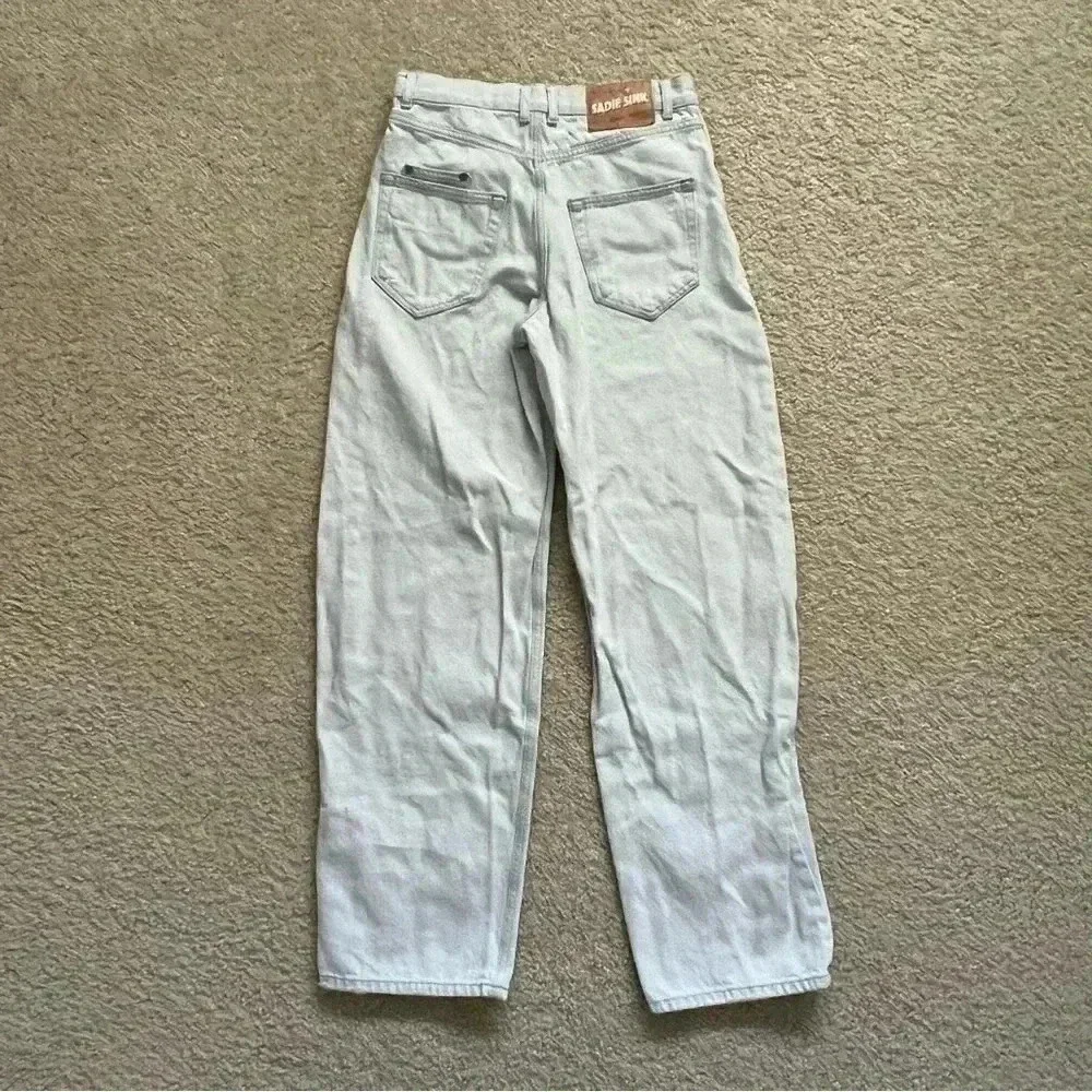 PULL & BEAR By SADIE SINK JEANS Wide Leg Limited Edition Women Size EUR 36 USA 4